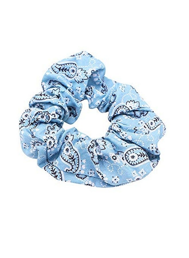 Belicia 6 Pack Bandanna Floral Hair Scrunchies Print Slap Bracelet Ponytail Holder Elastic Hair Bands Wrist Fabric Scrunchy Hair Ties for Show/Sleepover Party - Image 3