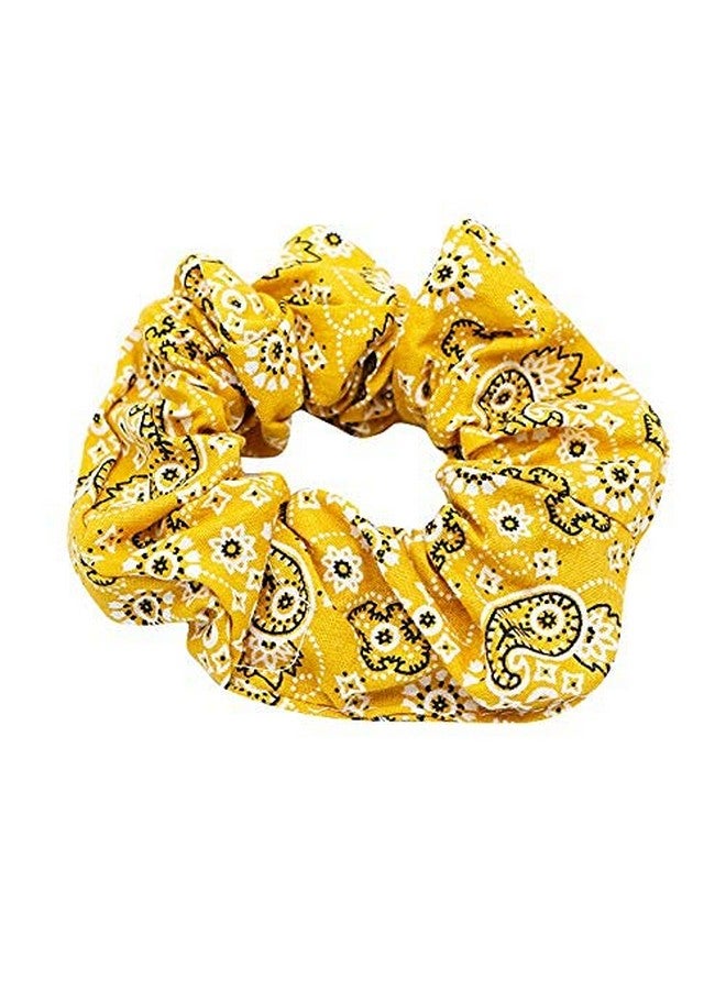 Belicia 6 Pack Bandanna Floral Hair Scrunchies Print Slap Bracelet Ponytail Holder Elastic Hair Bands Wrist Fabric Scrunchy Hair Ties for Show/Sleepover Party - Image 4