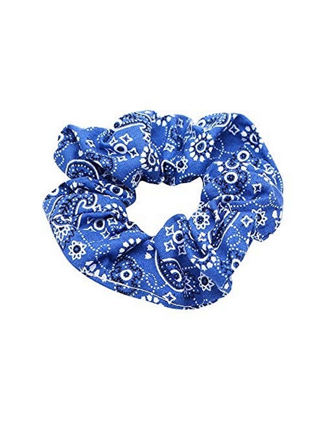 Belicia 6 Pack Bandanna Floral Hair Scrunchies Print Slap Bracelet Ponytail Holder Elastic Hair Bands Wrist Fabric Scrunchy Hair Ties for Show/Sleepover Party - Image 5