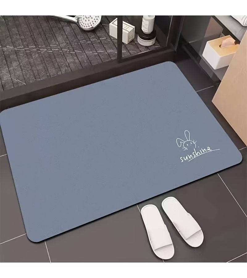 Durable Rabbit Pattern Diatomite Bath Mat 40x60cm Soft Floor Mat for Indoor Outdoor Use - Image 3