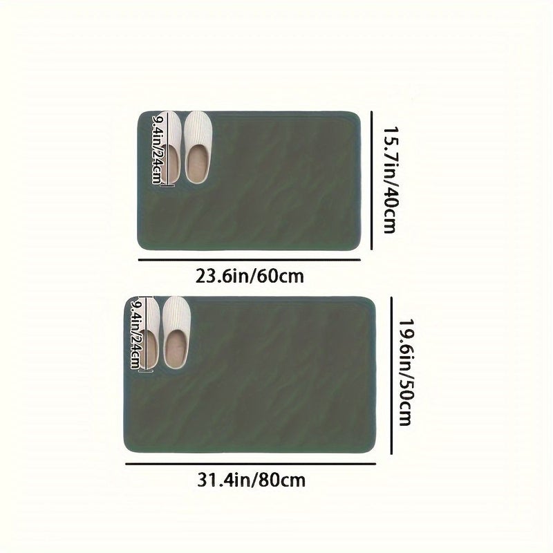 Durable Rabbit Pattern Diatomite Bath Mat 40x60cm Soft Floor Mat for Indoor Outdoor Use - Image 2