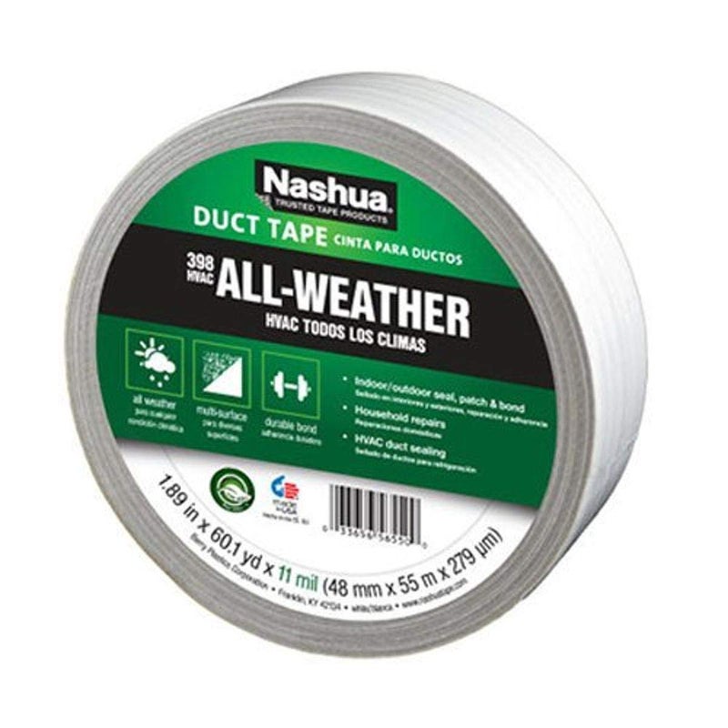 Nashua 398 Polyethylene Coated Cloth Professional Grade Duct Tape, 55 m Length, 48 mm Width, White - Image 4