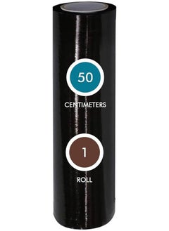 1 Roll Black Stretch Film Wrap 500Mm Heavy Duty Plastic Shrink Wrap For Pallet Wrap Packing Moving And Packaging Cling Wrap