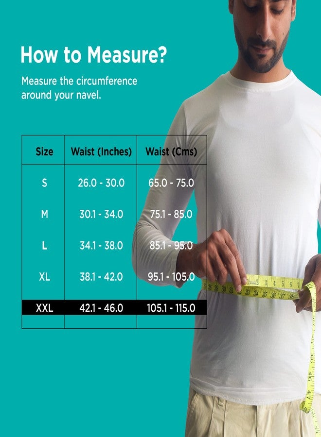 ترواهيت حزام TruHabit الإسفنجي للفقرات القطنية والعجزية (مقاس XXL) لتخفيف آلام الظهر للرجال والنساء، حزام دعم الظهر والفقرات القطنية، حزام خصر مزدوج قابل للتعديل لتخفيف آلام الظهر - Image 3