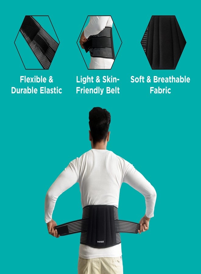 ترواهيت حزام TruHabit الإسفنجي للفقرات القطنية والعجزية (مقاس XXL) لتخفيف آلام الظهر للرجال والنساء، حزام دعم الظهر والفقرات القطنية، حزام خصر مزدوج قابل للتعديل لتخفيف آلام الظهر - Image 5