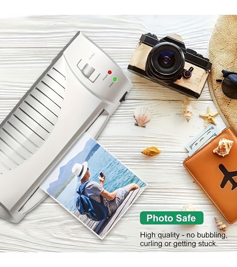 100 Pack Hot Laminating Pouches 4x2.5in Transparent Protective Film Seal - Image 1
