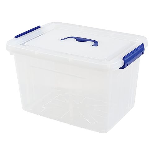 Anbers 12 Quart Clear Plastic Bin with Lid, Latching Box with Handle, Set of 1 - Image 1