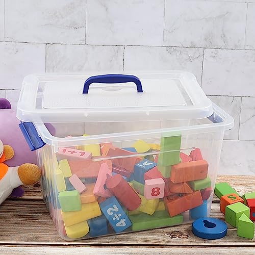 Anbers 12 Quart Clear Plastic Bin with Lid, Latching Box with Handle, Set of 1 - Image 5