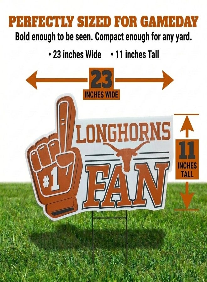 Proformance Home NCAA Texas Longhorns #1 Fan Yard Sign - Image 2