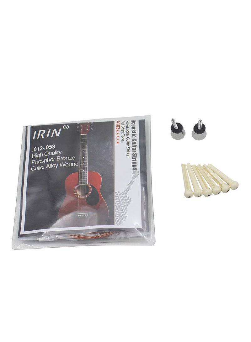 IRIN A103 Folk Guitar Strings+2 Strap Studs+6 Guitar Fixed Stud Accessories - Image 5