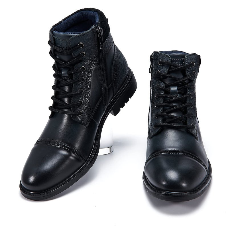 Arkbird Mens Chelsea Boots, Stylish and Comfort Leather Chukka Ankle Boots with Zipper Black 11 - Image 3