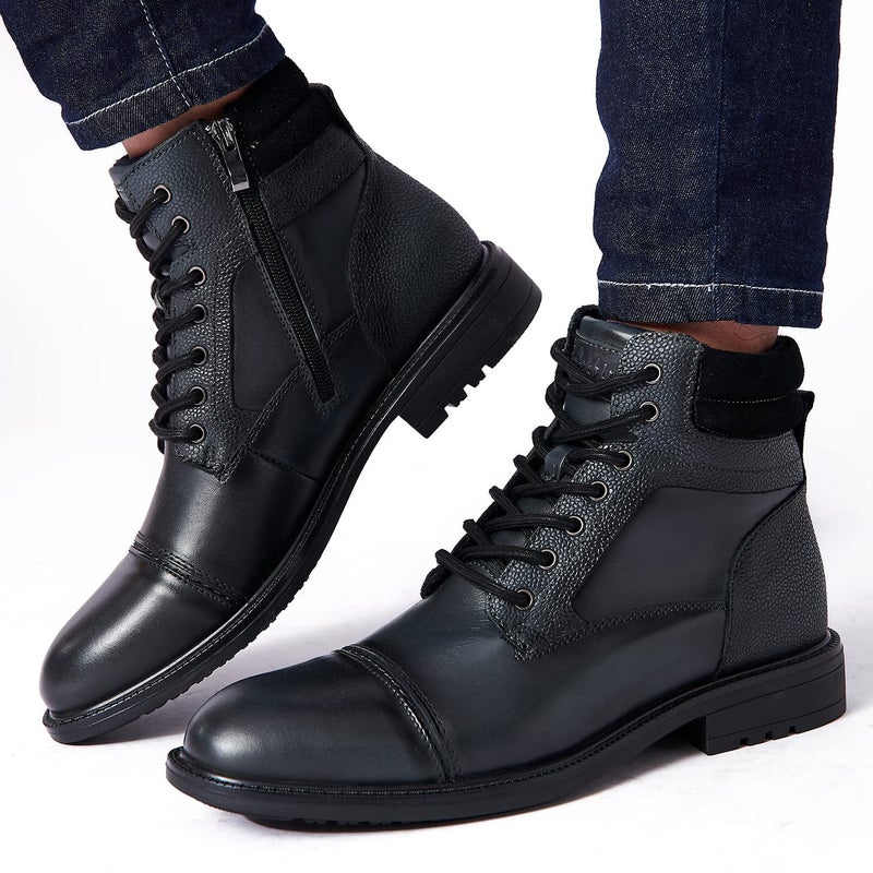 Arkbird Mens Chelsea Boots, Stylish and Comfort Leather Chukka Ankle Boots with Zipper Black 11 - Image 2