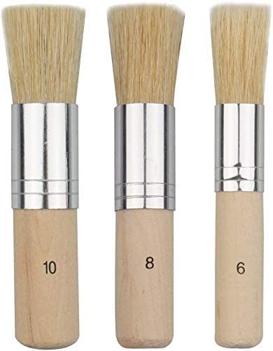 KRAFTMASTERS Set of 3 Wooden Stencil Brushes Perfect for Acrylic, Oil, Watercolour Painting, Stencil Project, Card Making and DIY Art Crafts - Image 4