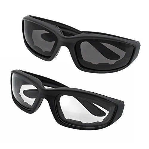 grinderPUNCH Motorcycle Riding Glasses - 2 Pair Smoke & Clear Biker Foam Pad - Image 4