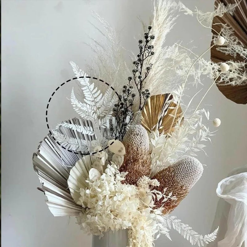 Bluejw Dried Baby's Breath Flowers Lover Grass Pampas Grass Eucalyptus Leaves - Natural Dried Plants Decor for Wedding Home Floral Arrangements - Image 5