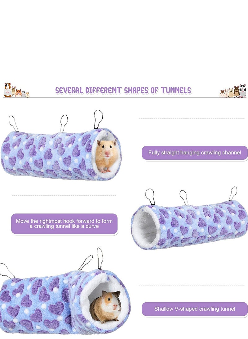 Zikra Small Pet Cage Hammock Hanging Tunnel for Small Animals Hanging Bed Cage Gu in ea Hammock Cage Accessories for Ferret Rat Chincilla Hammock Sleeper Cage Accessories Set 2PCS - Image 4