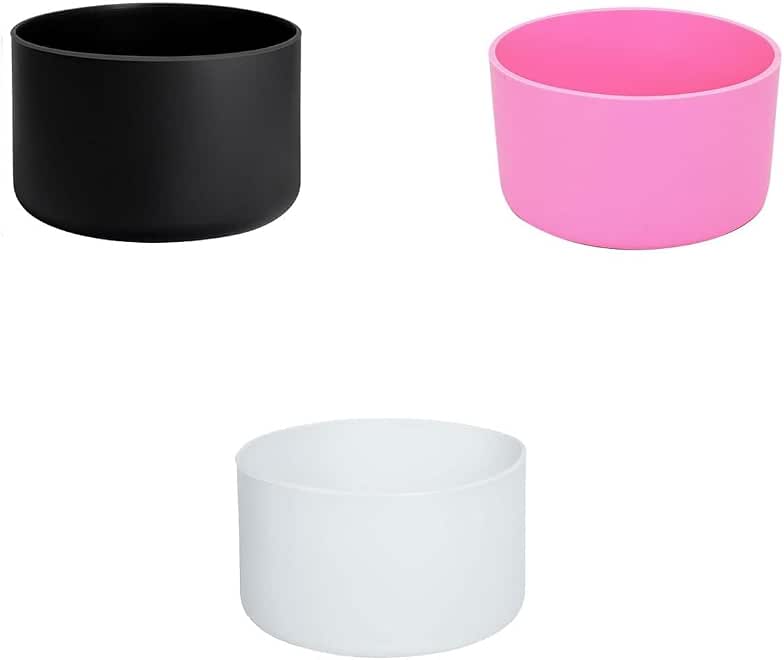 3 pieces of silicone bottle boots with a bottom width of 2.8 to 3 inches (7.1 to 7.6 cm)