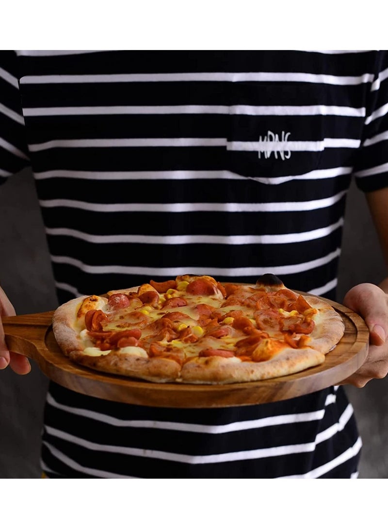 BLACKSTONE Walnut Wood Cake Cheese Pizza Board with Dome and handle WN3211  Dia 30cm - Image 4