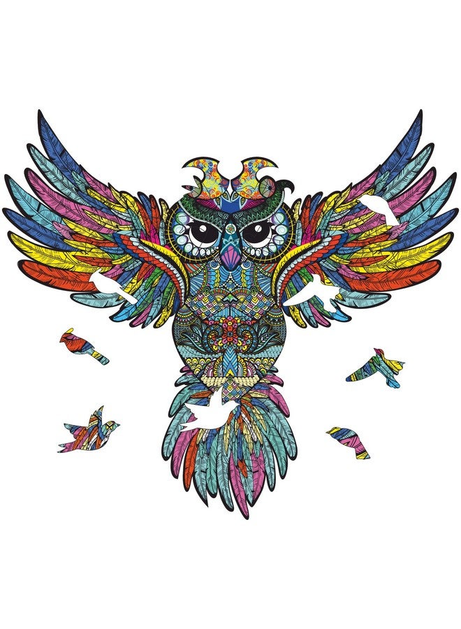 Webby Colourful Jigsaw Puzzle, Beautiful Unique Family Animal Shape Jigsaw Puzzle, Best Gift for Adults and Kids, Owl Shaped Puzzle (47×43) cm, 100 Pcs - Image 2
