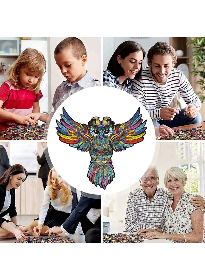 Webby Colourful Jigsaw Puzzle, Beautiful Unique Family Animal Shape Jigsaw Puzzle, Best Gift for Adults and Kids, Owl Shaped Puzzle (47×43) cm, 100 Pcs - Image 3