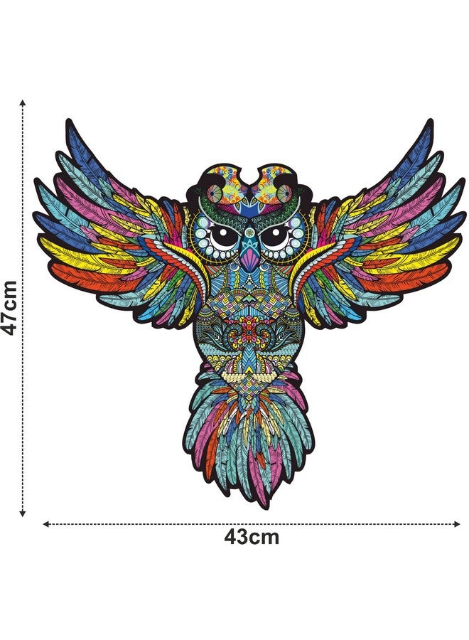 Webby Colourful Jigsaw Puzzle, Beautiful Unique Family Animal Shape Jigsaw Puzzle, Best Gift for Adults and Kids, Owl Shaped Puzzle (47×43) cm, 100 Pcs - Image 5