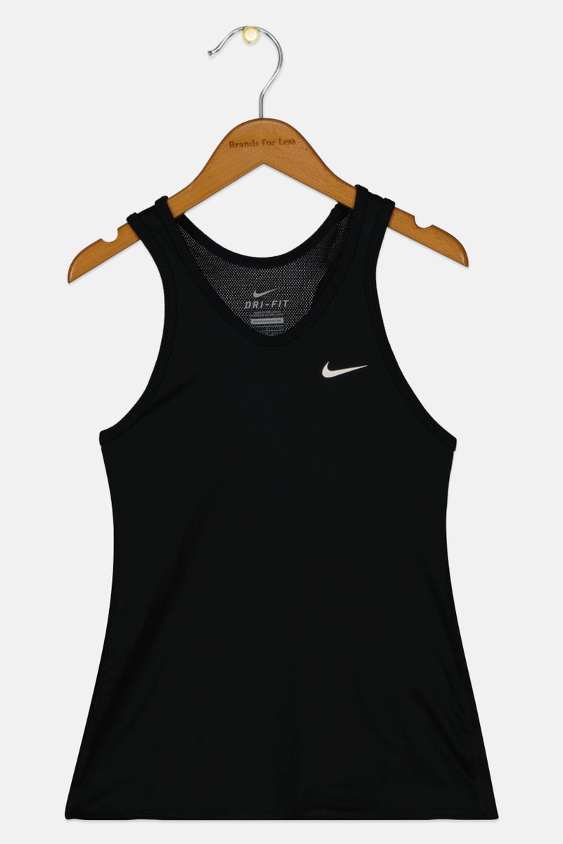 Nike Kids Girl Sleeveless Brand Logo Training Top, Black - Image 1
