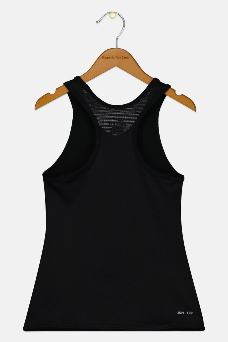 Nike Kids Girl Sleeveless Brand Logo Training Top, Black - Image 2
