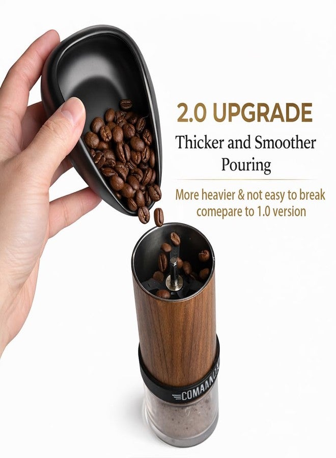 Ulirds Coffee Bean Dosing Cup and Spray Bottle Kit For Espresso,Coffee Bar Accessories,Ceramic Single Dosing Tray For Coffee or Tea.Spray For Reducing Coffee Power Static (B-Bright Black) - Image 2