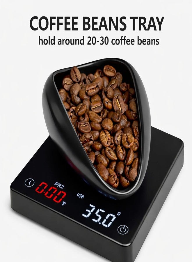 Ulirds Coffee Bean Dosing Cup and Spray Bottle Kit For Espresso,Coffee Bar Accessories,Ceramic Single Dosing Tray For Coffee or Tea.Spray For Reducing Coffee Power Static (B-Bright Black) - Image 3