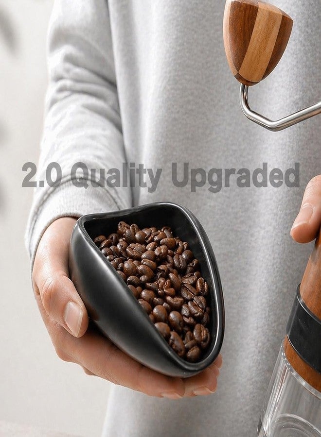 Ulirds Coffee Bean Dosing Cup and Spray Bottle Kit For Espresso,Coffee Bar Accessories,Ceramic Single Dosing Tray For Coffee or Tea.Spray For Reducing Coffee Power Static (B-Bright Black) - Image 5