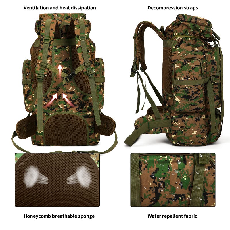 W WINTMING Hiking Backpack for Men 70L/100L Camping Backpack Military Rucksack Molle 3 Days Assault Pack for Climbing - Image 3