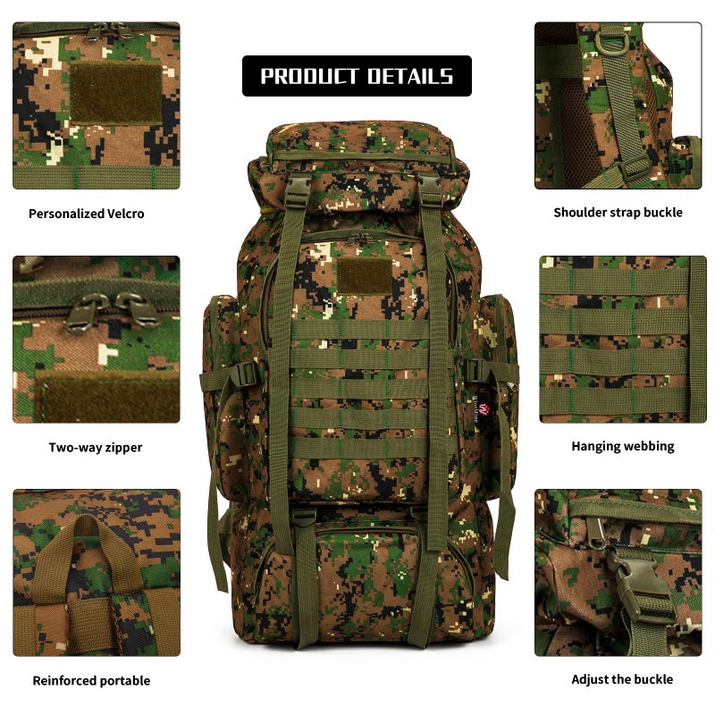 W WINTMING Hiking Backpack for Men 70L/100L Camping Backpack Military Rucksack Molle 3 Days Assault Pack for Climbing - Image 5