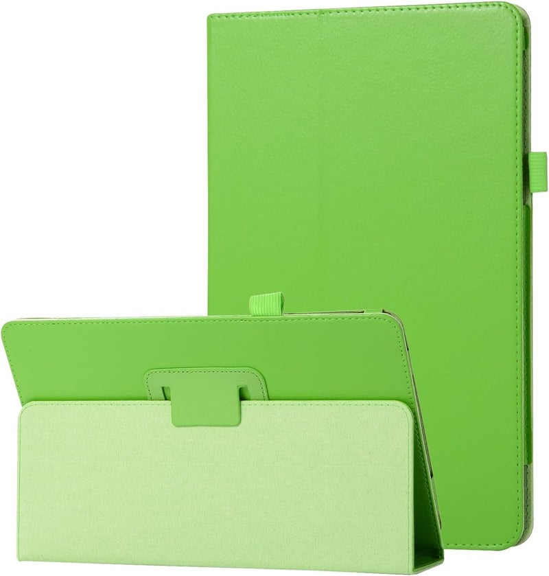 Texture Leather Tablet Case for Samsung Tab E 9.6 T560 Slim Folding Stand Folio Protector Shockproof Back Cover with Holder(Green) - Image 1