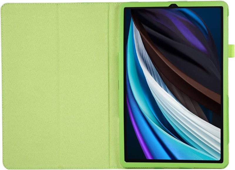 Texture Leather Tablet Case for Samsung Tab E 9.6 T560 Slim Folding Stand Folio Protector Shockproof Back Cover with Holder(Green) - Image 2
