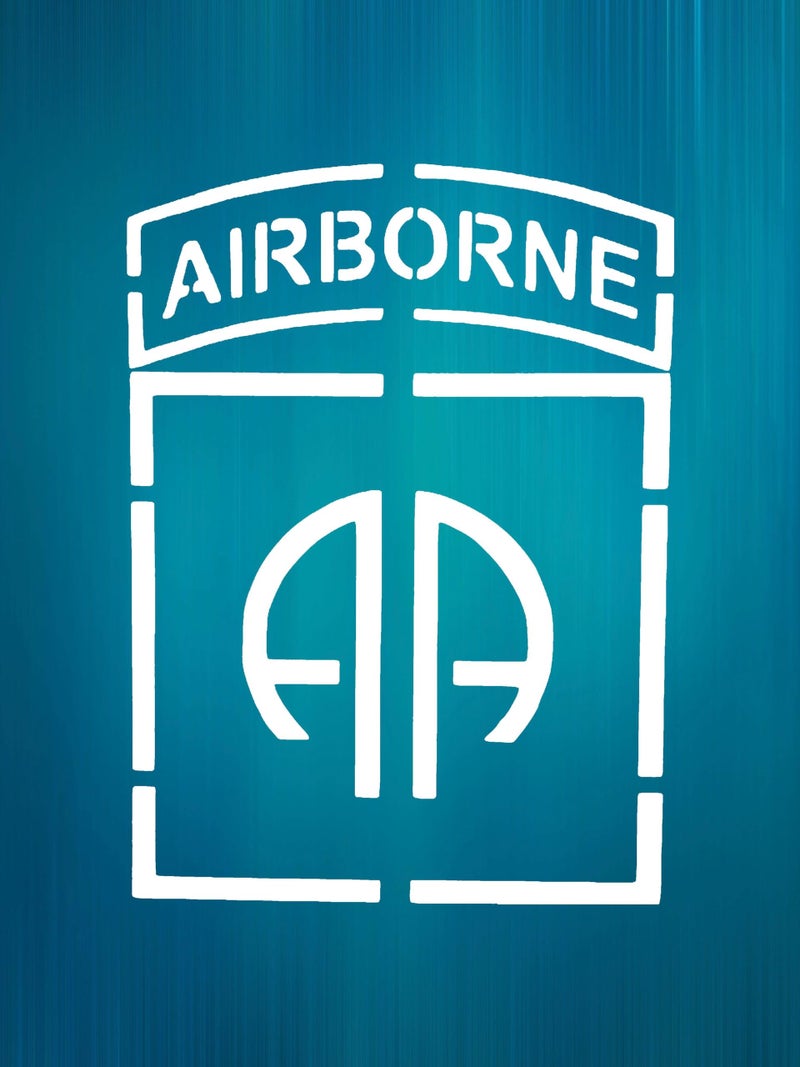 STENCILAIR US 82nd Airborne Division Stencil, Reusable & Sturdy, 8.5" x 11", Custom Military Theme Art & Craft Template - Image 2