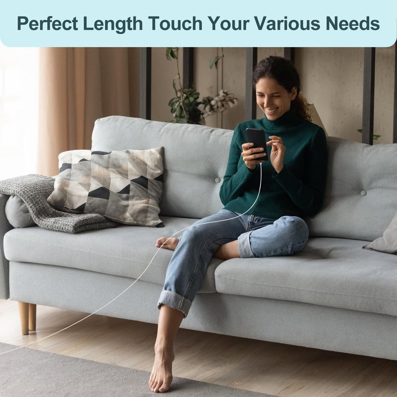 esbeecables [Apple MFi Certified] iPhone 17 Car Carplay Cable Fast Charging Cable, 3Pack 6ft 60W USB A to USB C Nylon Braid Cord Screen Data Sync for iPhone 17 Pro/Air/16 Pro Max/16 Plus,iPad Pro, Air, Mini, iPad - Image 5