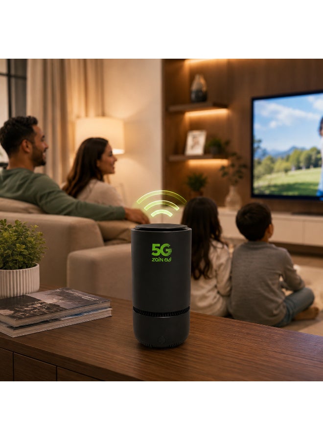 زين Certified Pre-Owned –  5G CPE E5 Router – Wi-Fi 6 – Up to 3600 Mbps – Supports All Networks (STC, Mobily, Zain) – E5-250MK black - Image 3