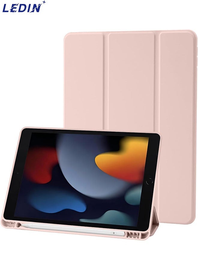 LEDIN Case Compatible with iPad 9 8 7 Generation 10.2 Inch, Model 2021/2020/2019,9th/8th/7th Case with Pen Holder, Trifold Stand Protective Case, Auto Sleep/Wake for iPad 10.6 - Image 1
