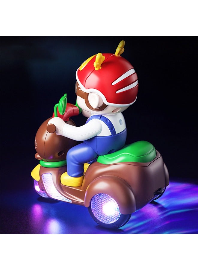 electric Toy Stunt Tricycle Motorcycle, Rotating Lights Concert Singing Dancing Toys - Image 3