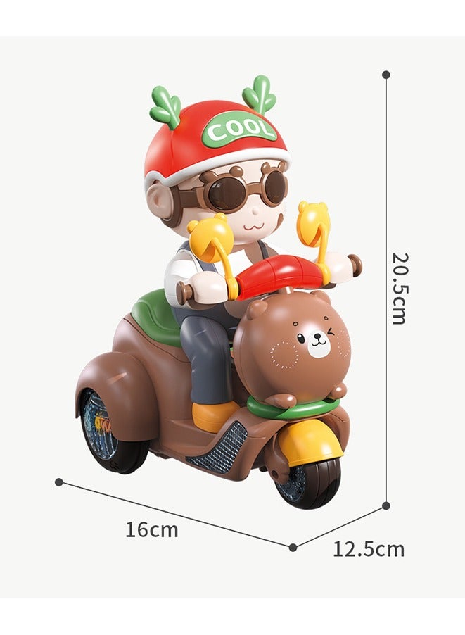 electric Toy Stunt Tricycle Motorcycle, Rotating Lights Concert Singing Dancing Toys - Image 4