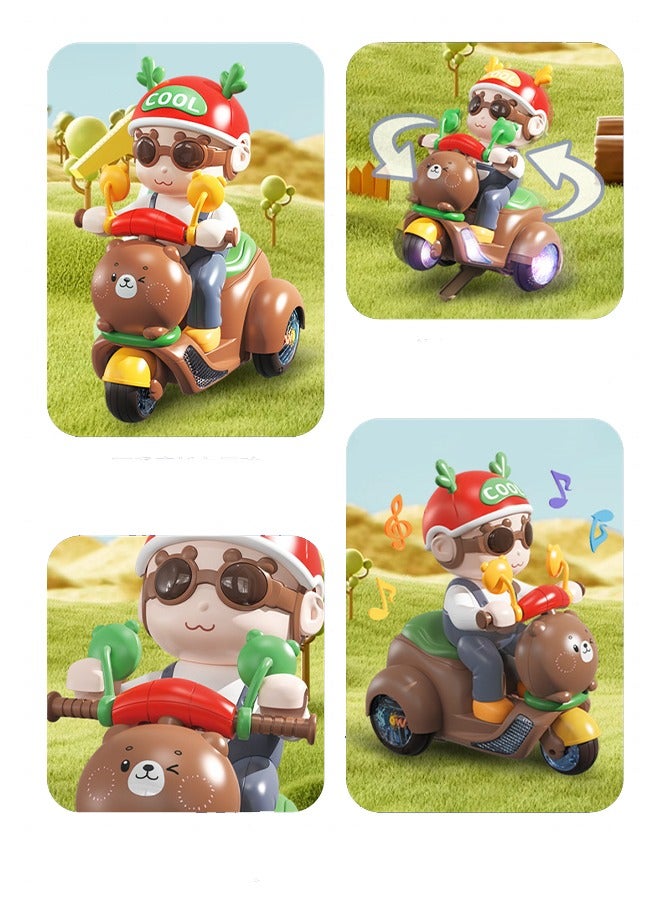electric Toy Stunt Tricycle Motorcycle, Rotating Lights Concert Singing Dancing Toys - Image 5