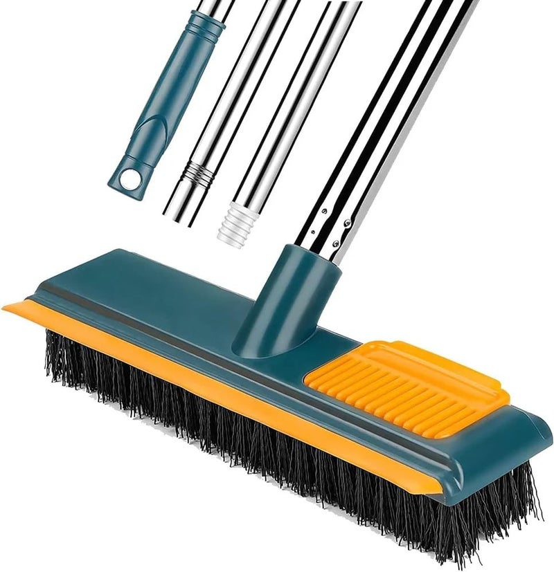 Upgraded 2 in 1 Floor Cleaning Brush with Comb Cleaning Brush for Deck Bathroom Tub Tile Kitchen Swimming Pool Garages and Wall 2 in 1 Bathroom Cleaning Brush with Comb