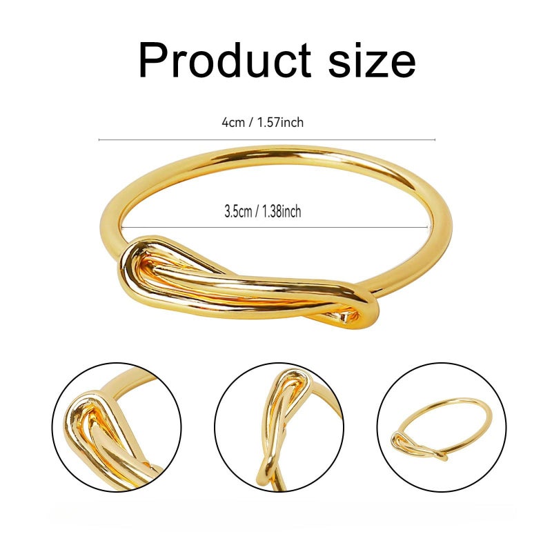 Set Of 12 Golden Napkin Rings For Weddings Halloween Thanksgiving Christmas Table Settings - Image 3
