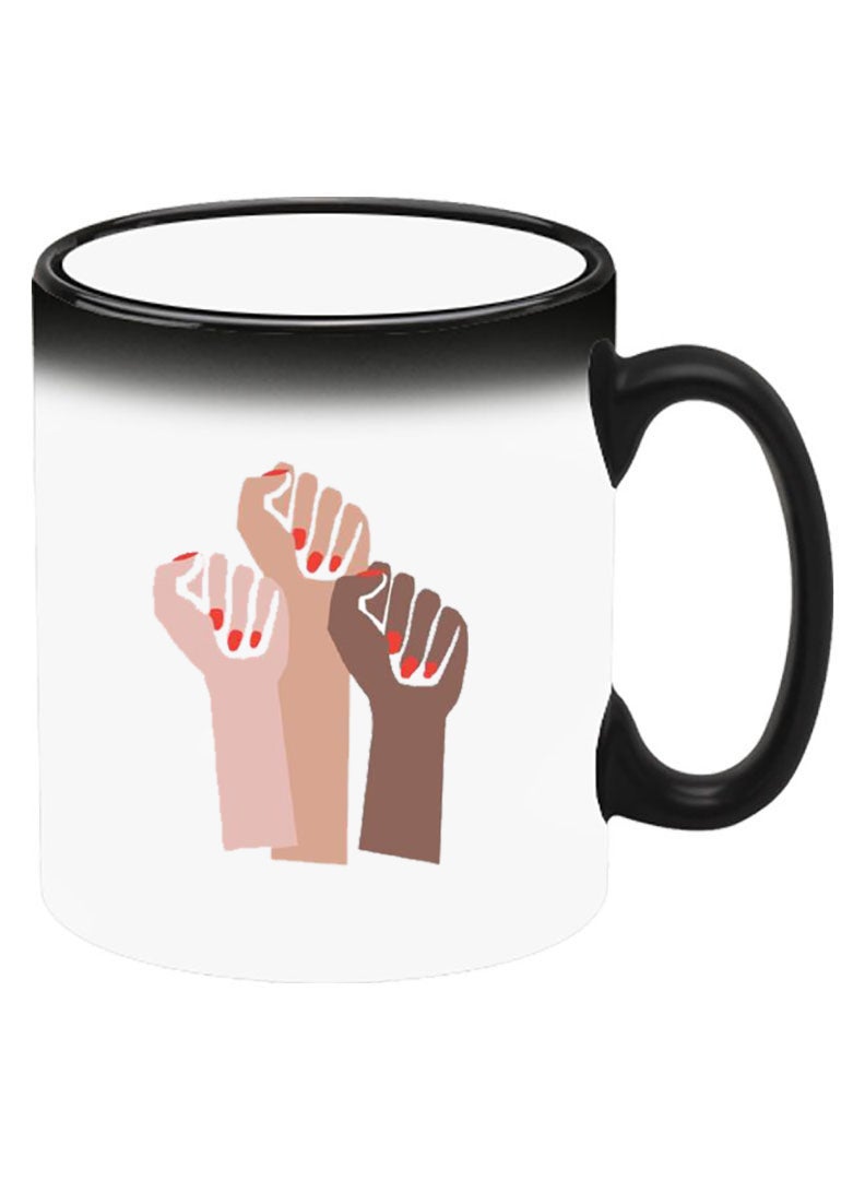 Theodor Color Changing Heat Sensitive Ceramic Mug, Image Revealed When HOT Liquid is Added! Girl power - Image 2