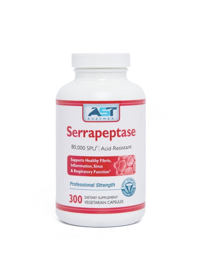 AST Enzymes Serrapeptase 80,000 SPU - 300 Vegetarian Capsules - Premium Natural Systemic Enzymes - Acid-Resistant Serrapeptase - pzsku/ZB5BC64B9126083B7A800Z/45/_/1739864280/b23039a2-c5dc-4a39-bc62-8655012f1bc2