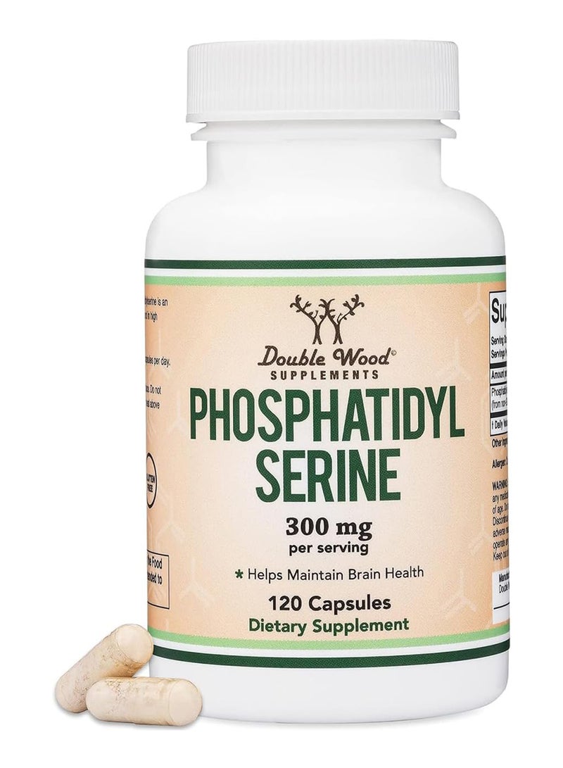Double Wood Supplements كبسولات فوسفاتيديلسيرين 120 X 3000 ملغ - Image 4
