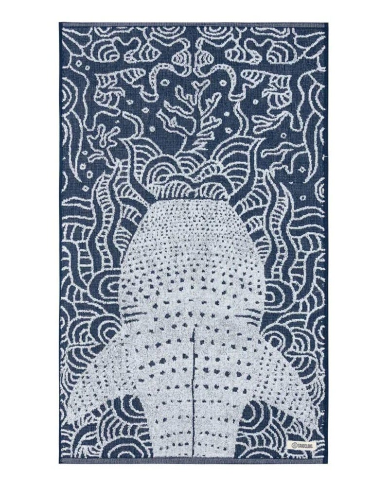 Sand Cloud Turkish Beach Towel - Sand Free - 100% Organic Turkish Cotton Yarn - Quick Dry Towel for Beach, Picnic, Blanket or Bath Towel - As Seen on Shark Tank - Marine Life (Whale Shark) - Image 1