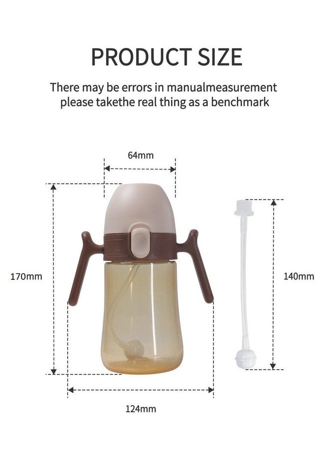 ZIVIK Baby Feeding Bottle with Handle, Portable Baby Bottle with Gravity Ball 300ml, Baby Training Water Cup, BPA Free, Baby Soft Silicone Straw Sipper Cup with Handle, with Weighted Straw - Image 4
