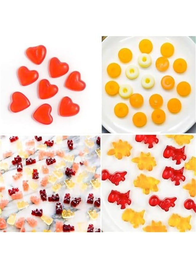 بيوينتي ناشريو قوالب حلوى سيليكون على شكل دب جامي بير من 4 قطع، بما في ذلك شكل دب ودونات صغيرة، قوالب حلوى سيليكون غير لاصقة مع قطارتين للجيلي والحلوى والشوكولاتة - Image 5