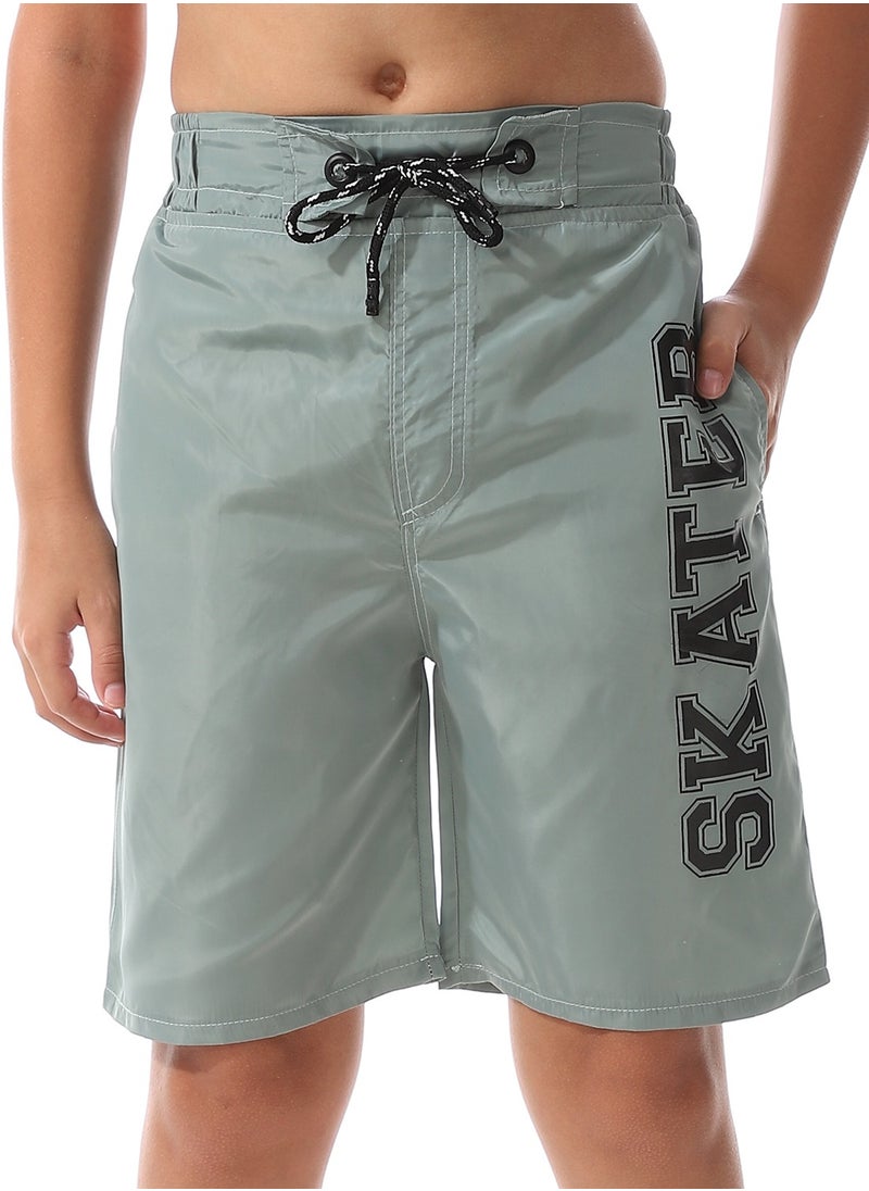 Caesar Printed Boys Swim Short  - Image 1